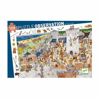 Puzzle 100 pièces - Château fort - Djeco