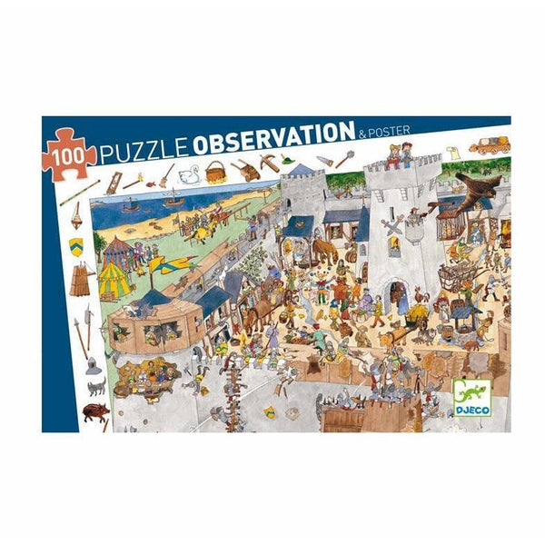 Puzzle 100 pièces - Château fort - Djeco