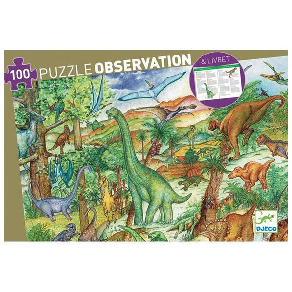 Puzzle 100 pièces - Les dinosaures - Djeco