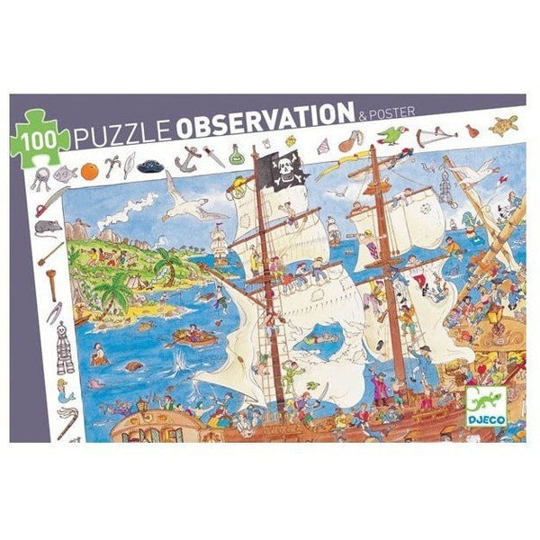 Puzzle 100 pièces - Pirates - Djeco
