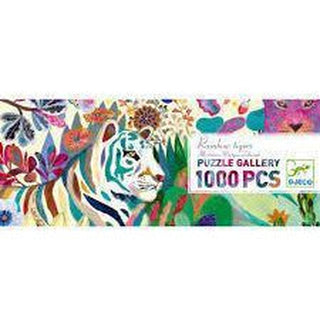 Puzzle 1000 pièces - Rainbow tigers - Djeco