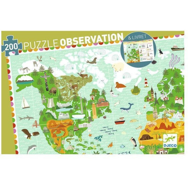 Puzzle 200 pièces - Tour du monde - Djeco