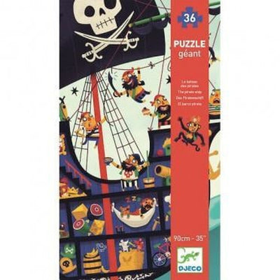 Puzzle 36 pièces - Le bateau des pirates - Djeco