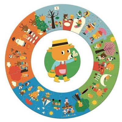 Puzzle géant 24 pièces - L'année - Djeco