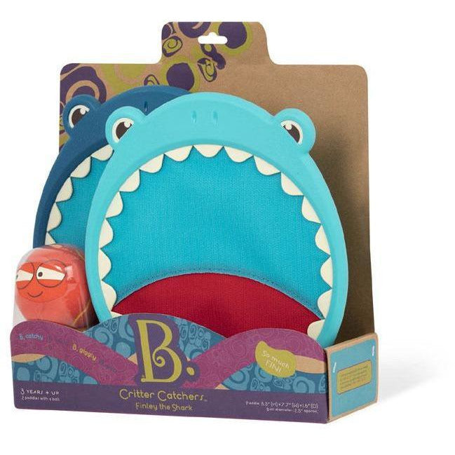 Raquette avec velcro requin - B. Toys