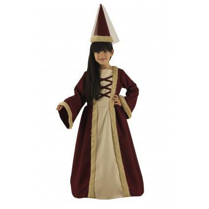 Déguisement robe médiévale - 9-11 ans - Le panache blanc