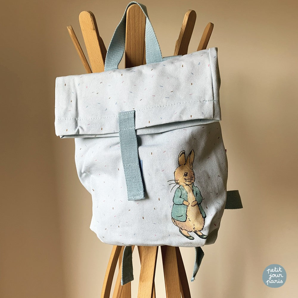 Sac dos mini coursier Pierre Lapin Bleu Petit jour