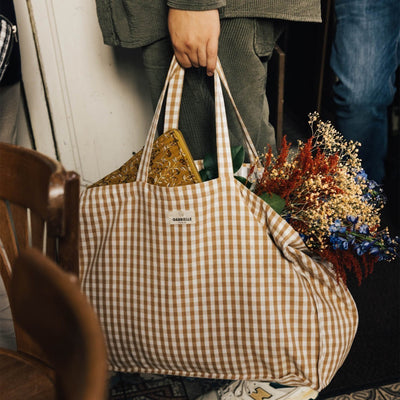 Sac week-end Vichy Camel - GABRIELLE