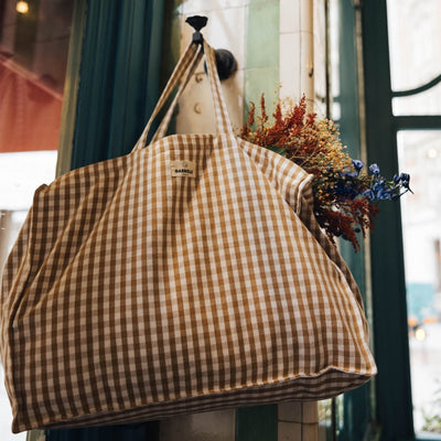 Sac week-end Vichy Camel - GABRIELLE
