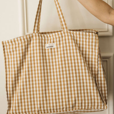 Sac week-end Vichy Camel - GABRIELLE