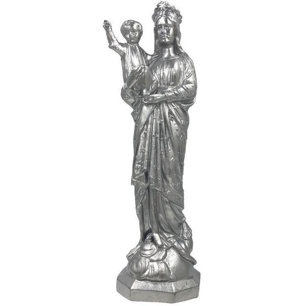Statue en cire Vierge à l'enfant - Argent