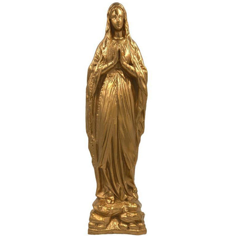 Statue en cire Vierge Marie - or - 28 cm